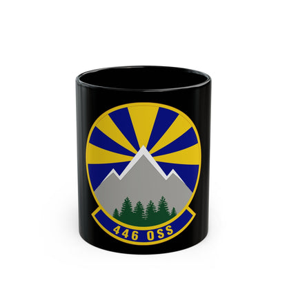 446 Operations Support Squadron (U.S. Air Force) Black Coffee Mug-11oz-The Sticker Space