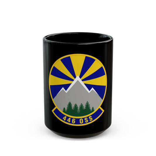 446 Operations Support Squadron (U.S. Air Force) Black Coffee Mug-15oz-The Sticker Space