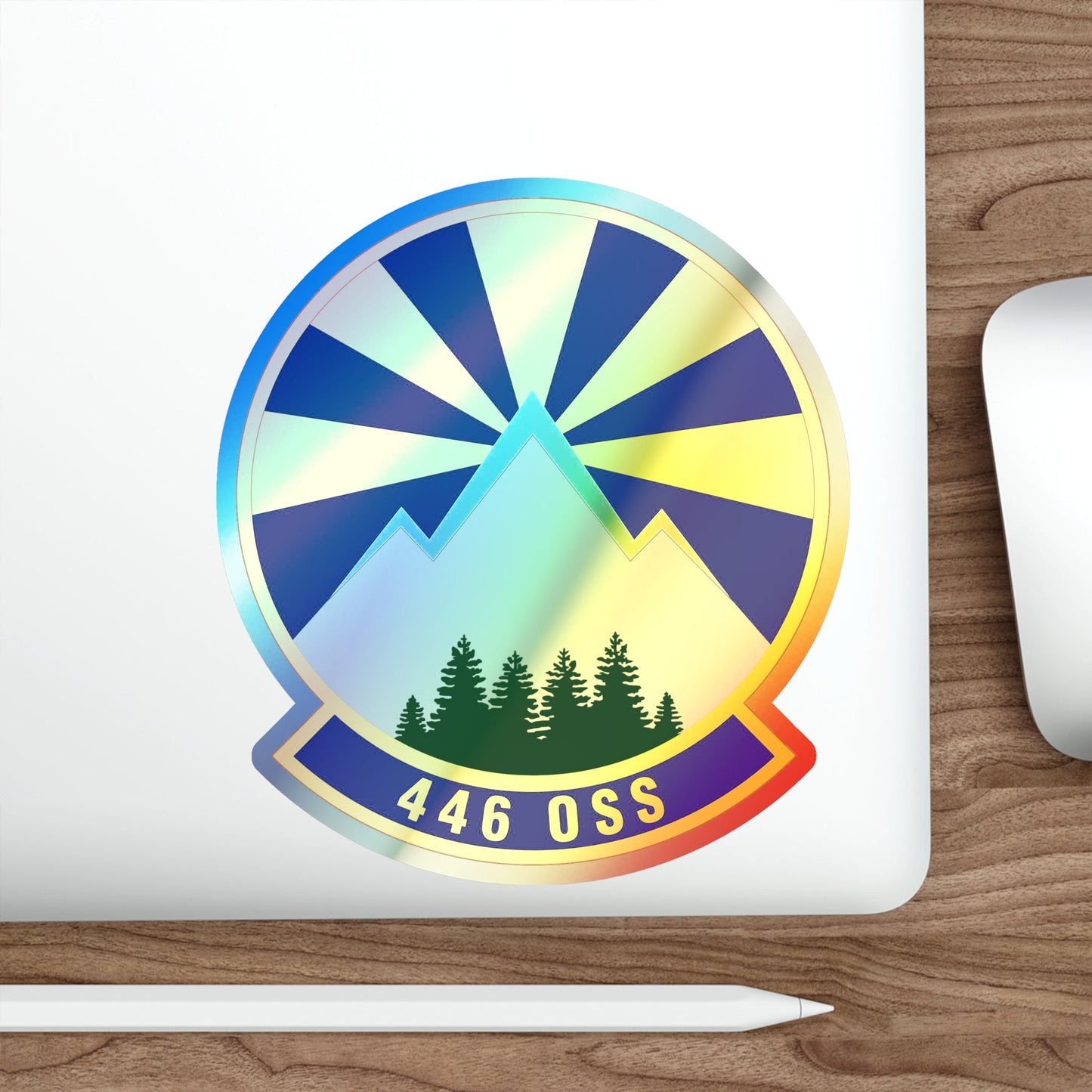 446 Operations Support Squadron (U.S. Air Force) Holographic STICKER Die-Cut Vinyl Decal-The Sticker Space