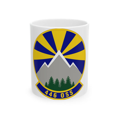 446 Operations Support Squadron (U.S. Air Force) White Coffee Mug-11oz-The Sticker Space