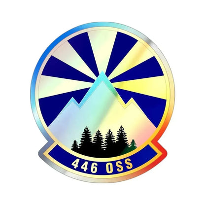 446 Operations Support Squadron (U.S. Air Force) Holographic STICKER Die-Cut Vinyl Decal 3 Inch Holographic - The Sticker Space