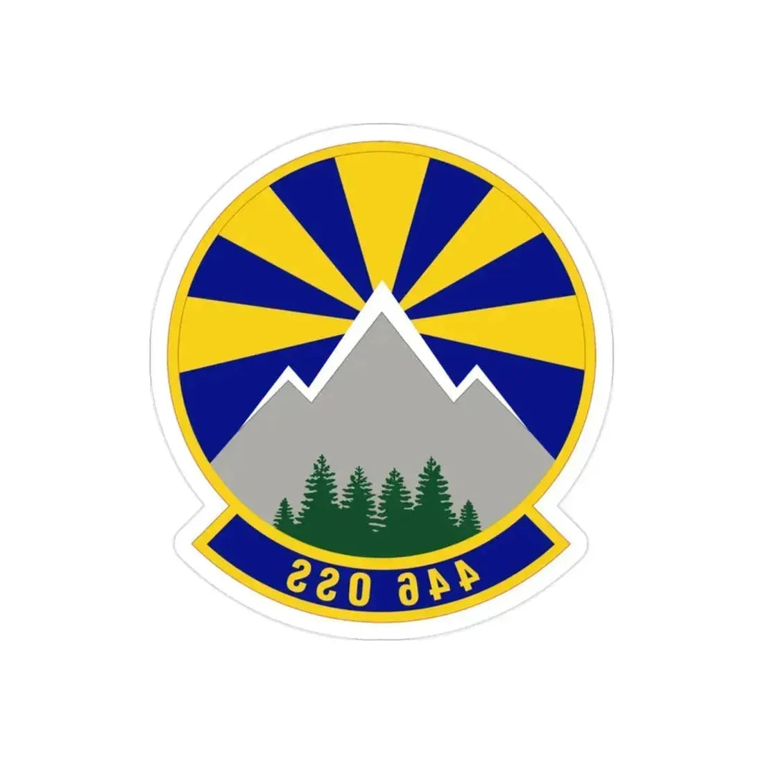 446 Operations Support Squadron (U.S. Air Force) REVERSE PRINT Transparent Die-Cut STICKER 2 Inch Die-Cut Transparent - The Sticker Space
