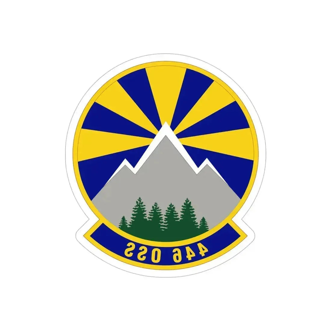 446 Operations Support Squadron (U.S. Air Force) REVERSE PRINT Transparent Die-Cut STICKER 6 Inch Die-Cut Transparent - The Sticker Space