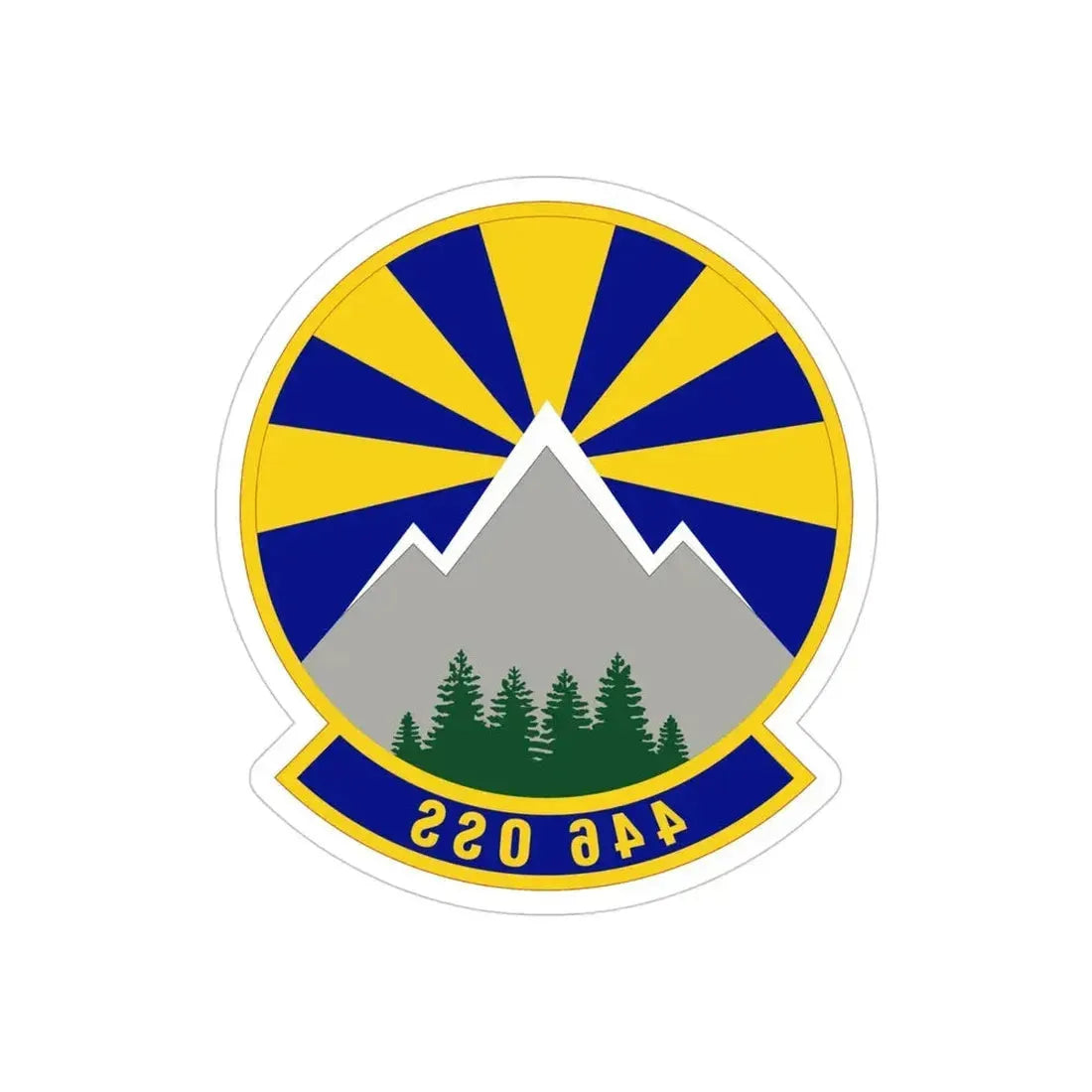 446 Operations Support Squadron (U.S. Air Force) REVERSE PRINT Transparent Die-Cut STICKER - The Sticker Space
