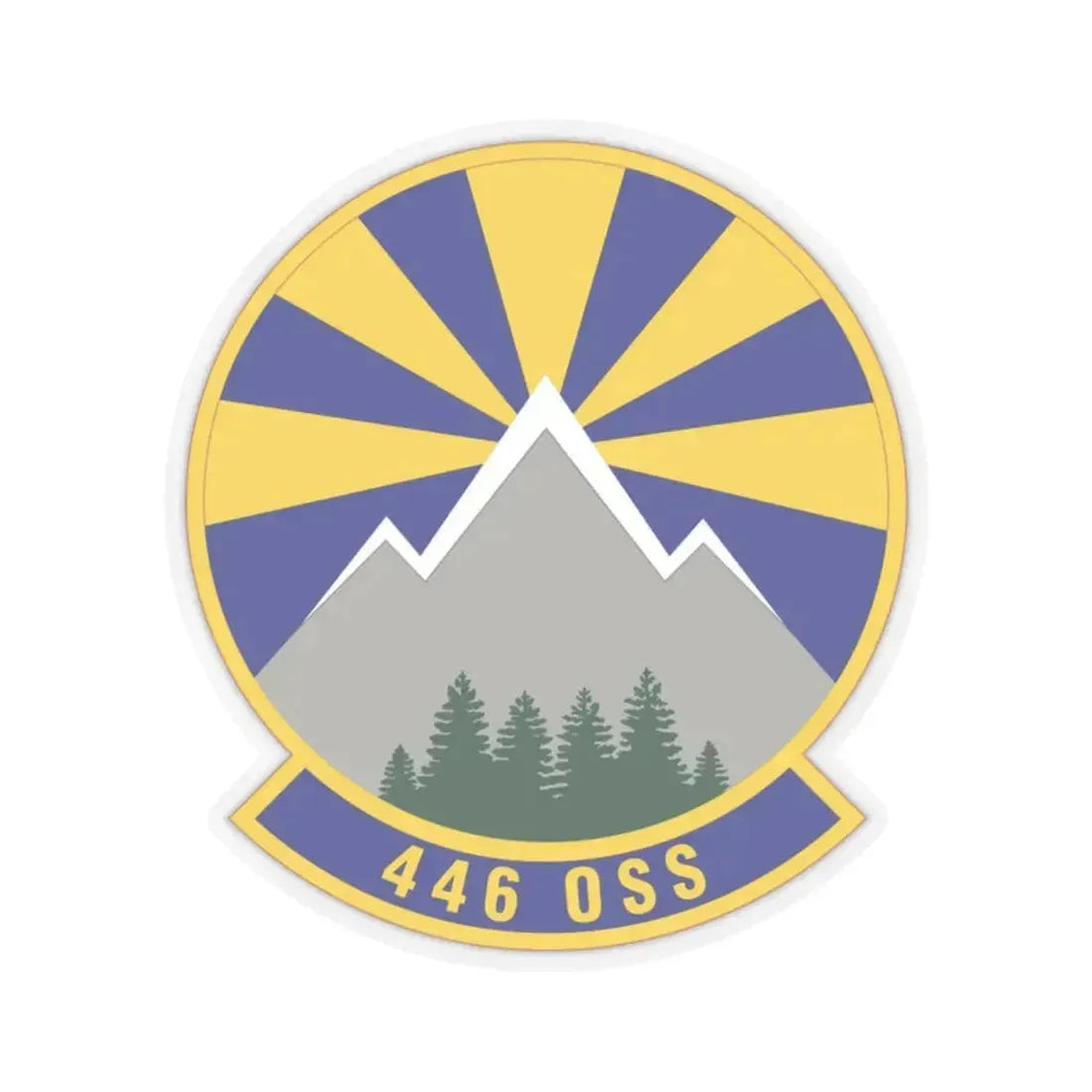 446 Operations Support Squadron (U.S. Air Force) STICKER Vinyl Kiss-Cut Decal 2 Inch Transparent - The Sticker Space