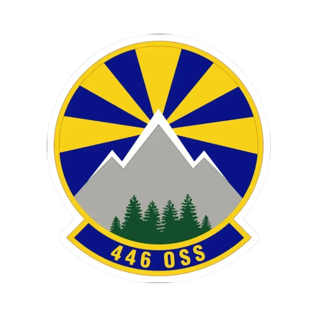 446 Operations Support Squadron (U.S. Air Force) STICKER Vinyl Kiss-Cut Decal 2 Inch White - The Sticker Space