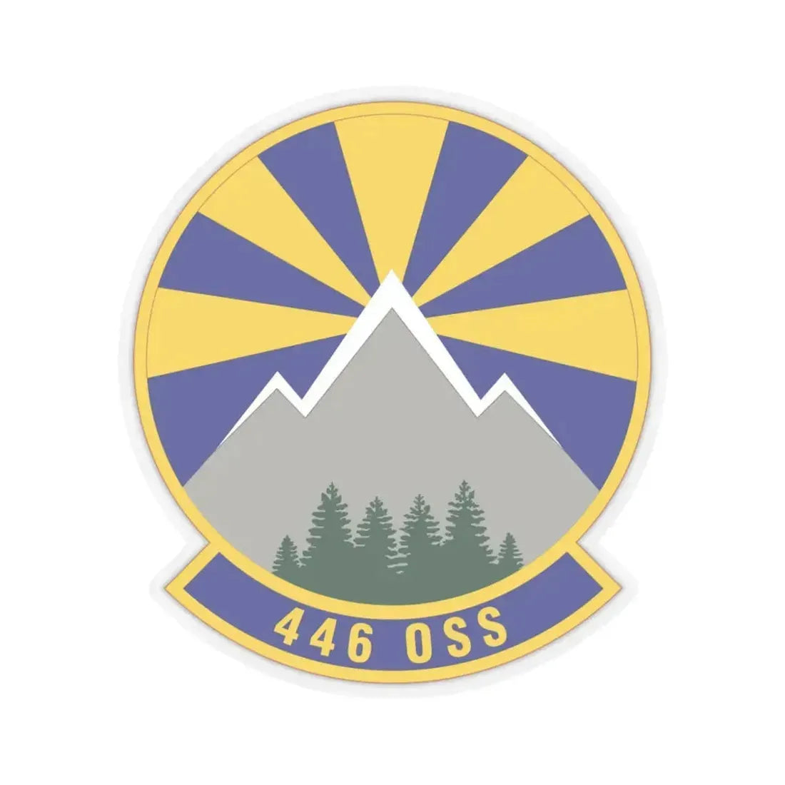 446 Operations Support Squadron (U.S. Air Force) STICKER Vinyl Kiss-Cut Decal 3 Inch Transparent - The Sticker Space