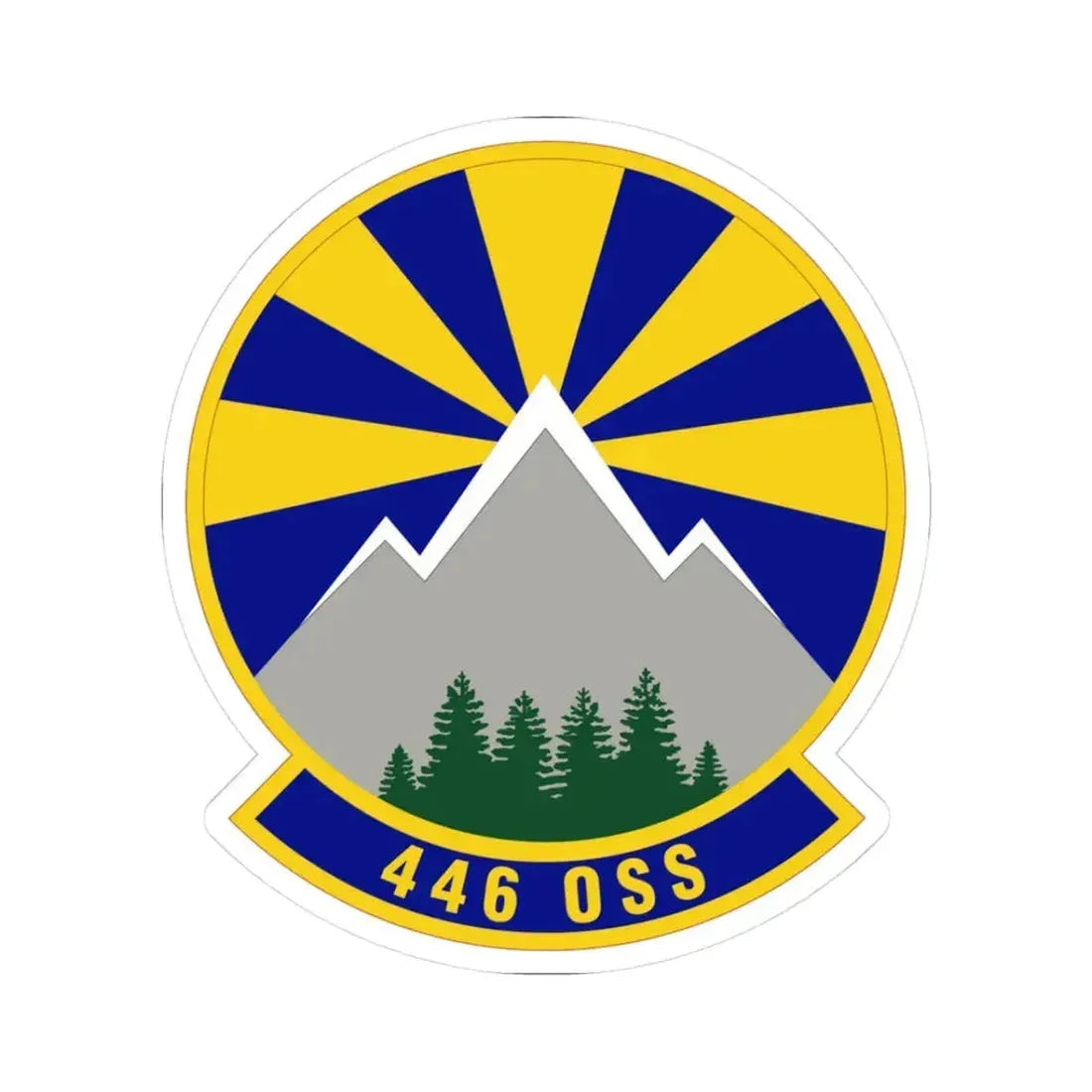 446 Operations Support Squadron (U.S. Air Force) STICKER Vinyl Kiss-Cut Decal 3 Inch White - The Sticker Space