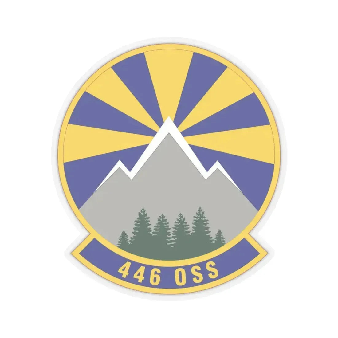 446 Operations Support Squadron (U.S. Air Force) STICKER Vinyl Kiss-Cut Decal 4 Inch Transparent - The Sticker Space
