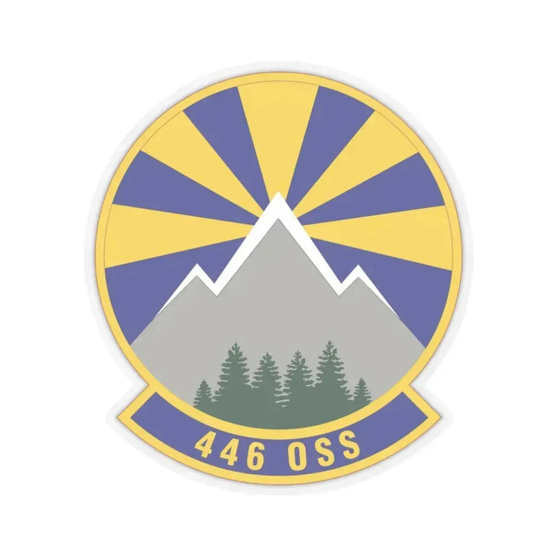 446 Operations Support Squadron (U.S. Air Force) STICKER Vinyl Kiss-Cut Decal 6 Inch Transparent - The Sticker Space