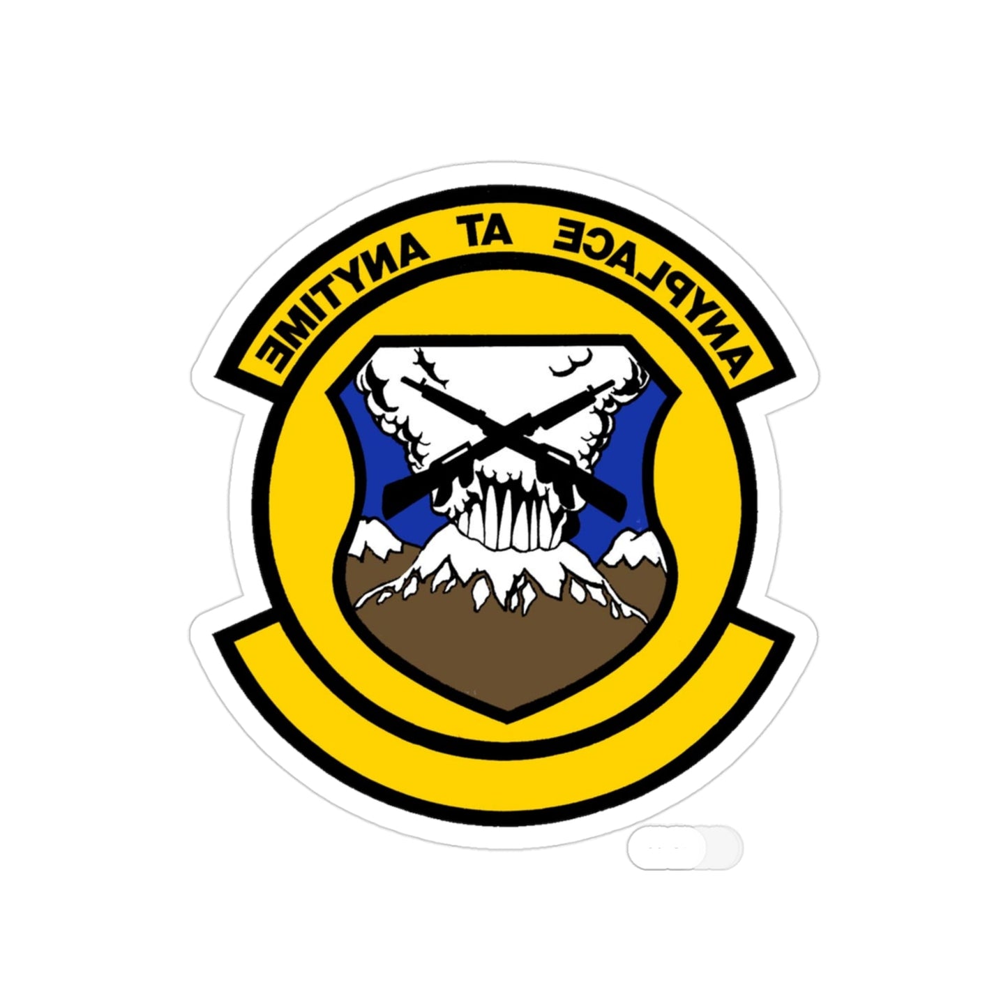 446 Security Forces Squadron AFRC (U.S. Air Force) REVERSE PRINT Transparent STICKER-3 Inch-The Sticker Space