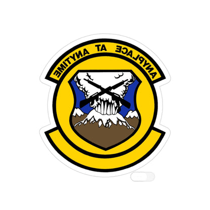 446 Security Forces Squadron AFRC (U.S. Air Force) REVERSE PRINT Transparent STICKER-3 Inch-The Sticker Space