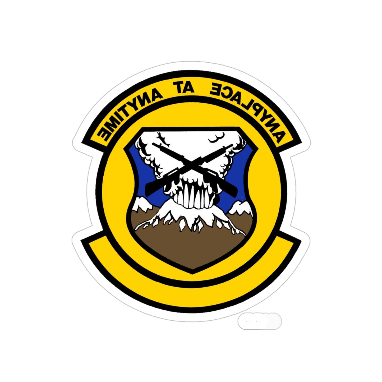 446 Security Forces Squadron AFRC (U.S. Air Force) REVERSE PRINT Transparent STICKER-4 Inch-The Sticker Space