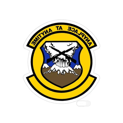 446 Security Forces Squadron AFRC (U.S. Air Force) REVERSE PRINT Transparent Die-Cut STICKER 3 Inch Die-Cut Transparent - The Sticker Space