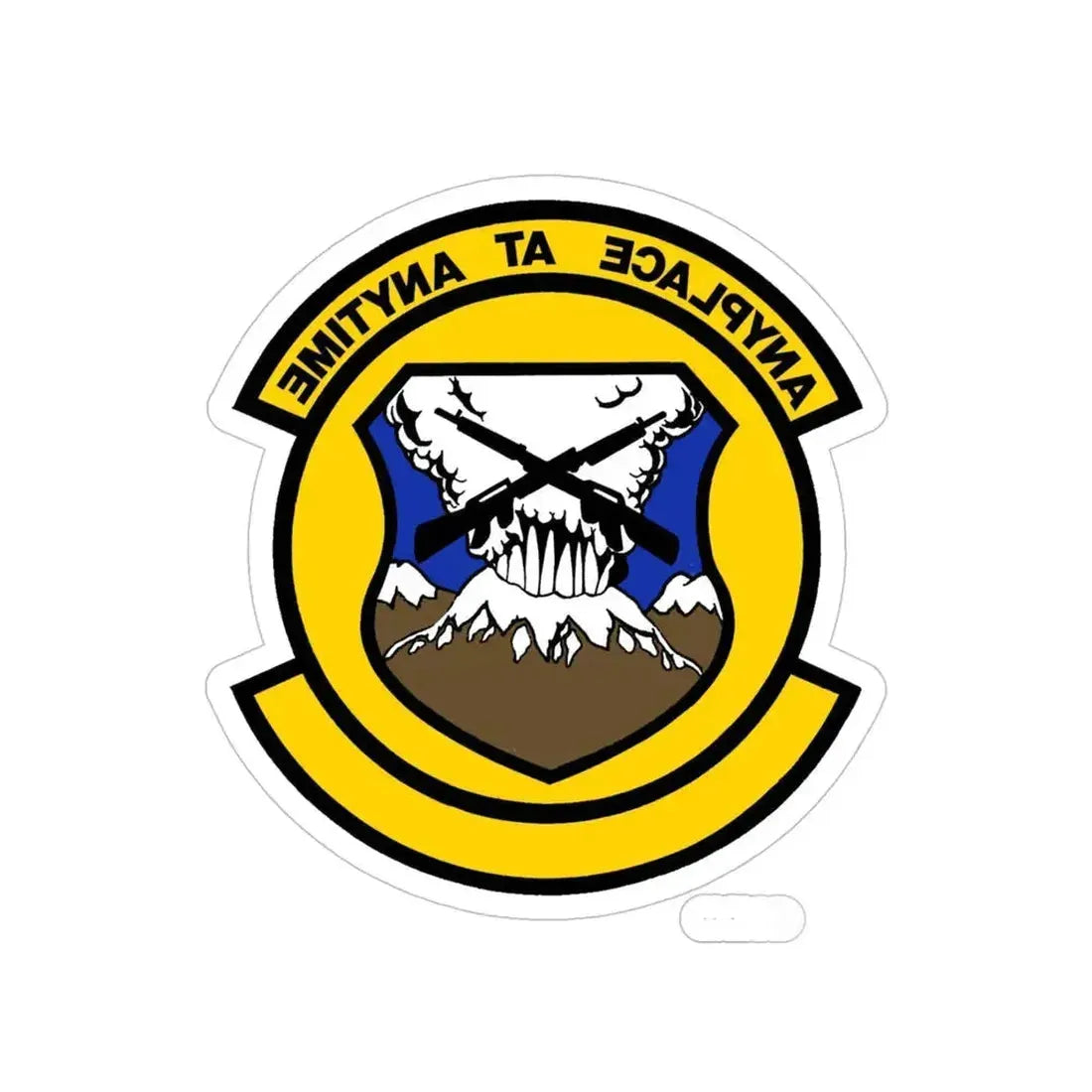 446 Security Forces Squadron AFRC (U.S. Air Force) REVERSE PRINT Transparent Die-Cut STICKER 5 Inch Die-Cut Transparent - The Sticker Space