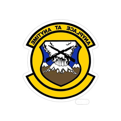 446 Security Forces Squadron AFRC (U.S. Air Force) REVERSE PRINT Transparent Die-Cut STICKER 5 Inch Die-Cut Transparent - The Sticker Space