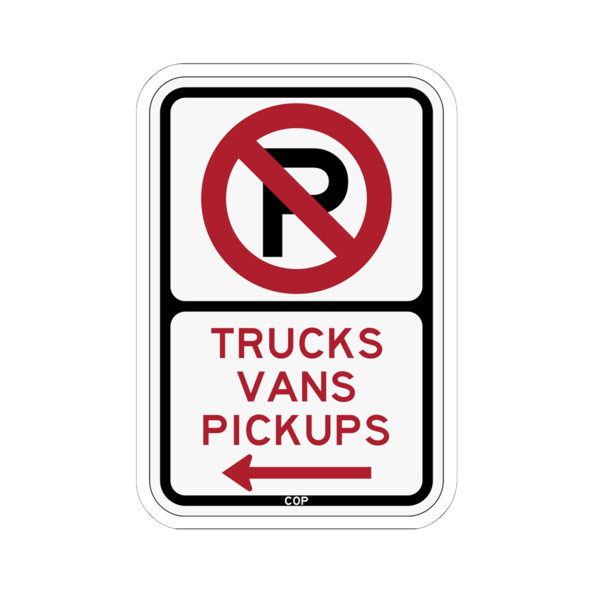 PBOT Road sign P1955L (Oregon) (Road Sign) STICKER Vinyl Kiss-Cut Decal