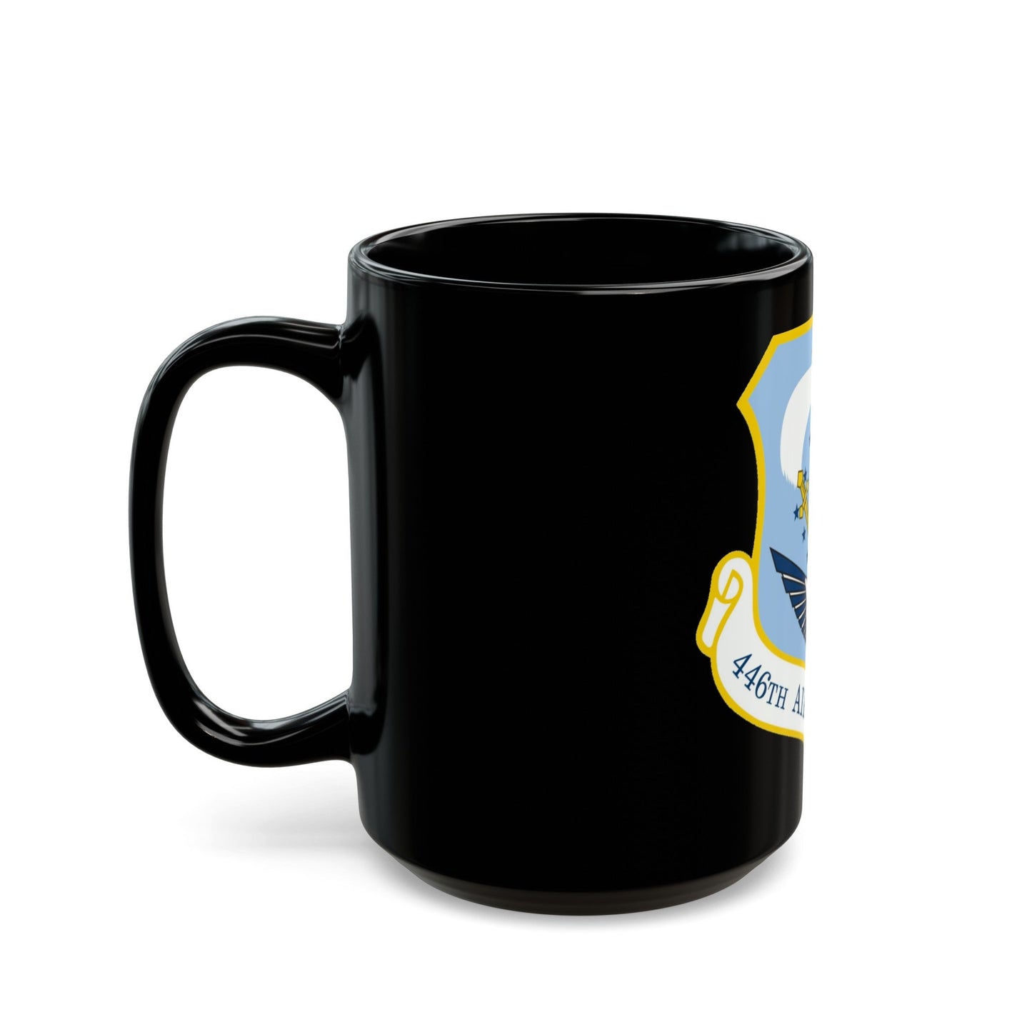 446th Airlift Wing (U.S. Air Force) Black Coffee Mug-The Sticker Space