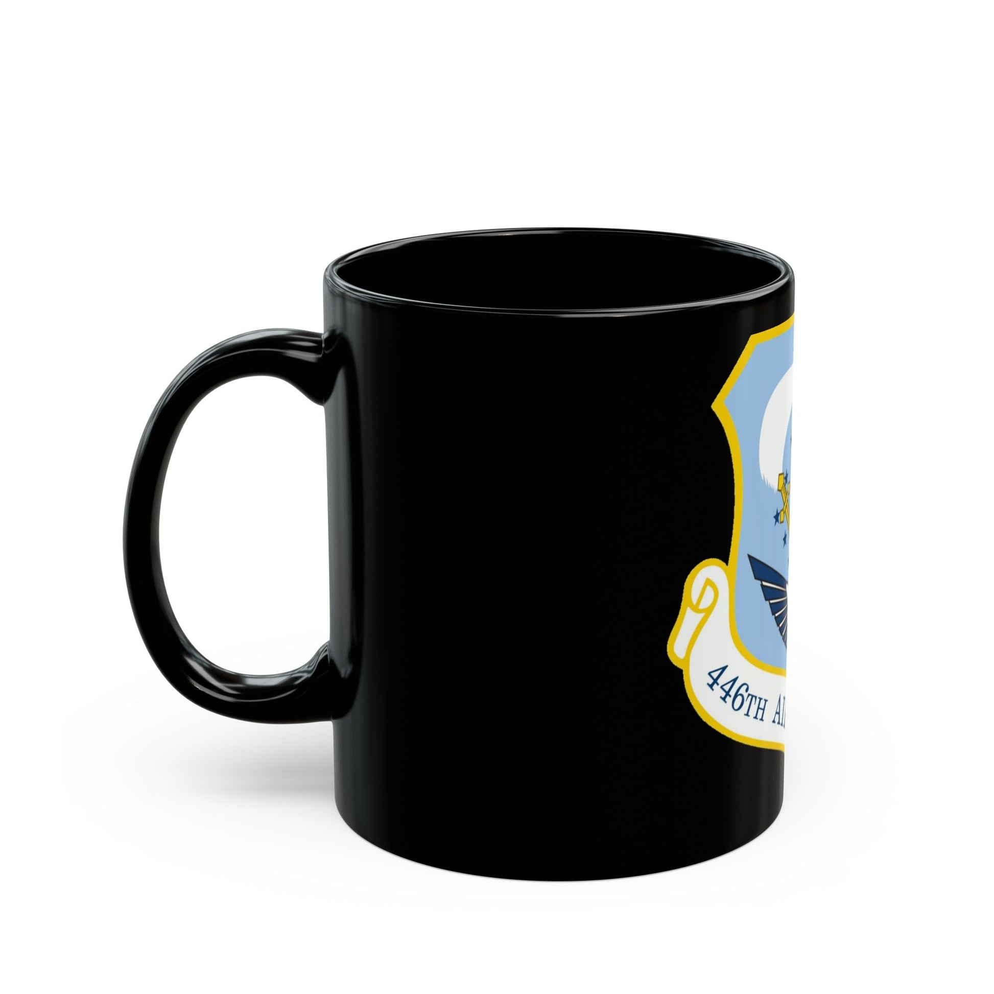 446th Airlift Wing (U.S. Air Force) Black Coffee Mug-The Sticker Space