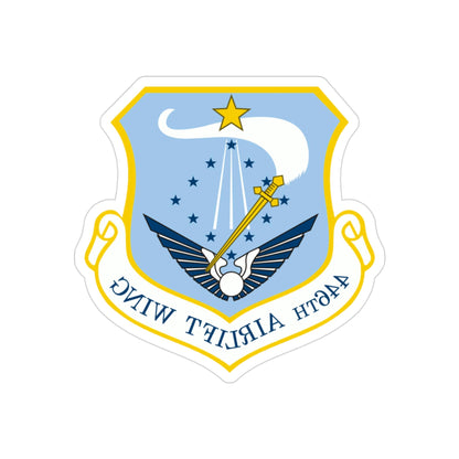 446th Airlift Wing (U.S. Air Force) REVERSE PRINT Transparent STICKER-3" × 3"-The Sticker Space