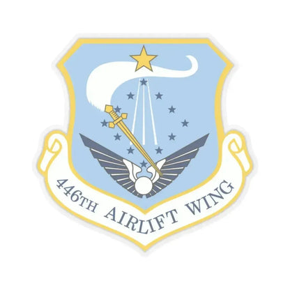 446th Airlift Wing (U.S. Air Force) STICKER Vinyl Kiss-Cut Decal 3 Inch Transparent - The Sticker Space