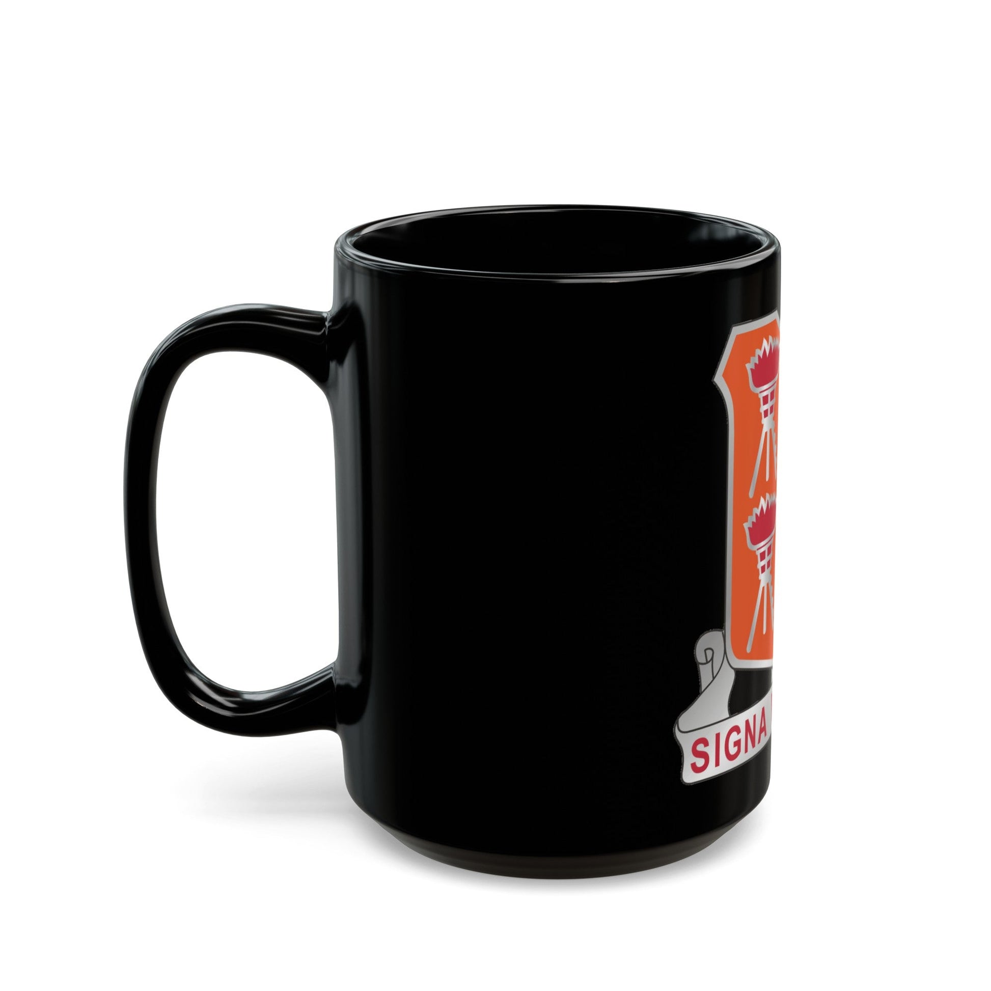 447 Signal Battalion (U.S. Army) Black Coffee Mug-The Sticker Space