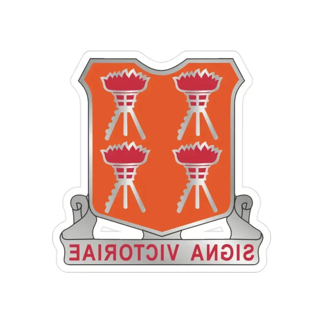 447 Signal Battalion (U.S. Army) REVERSE PRINT Transparent Die-Cut STICKER 2 Inch Die-Cut Transparent - The Sticker Space