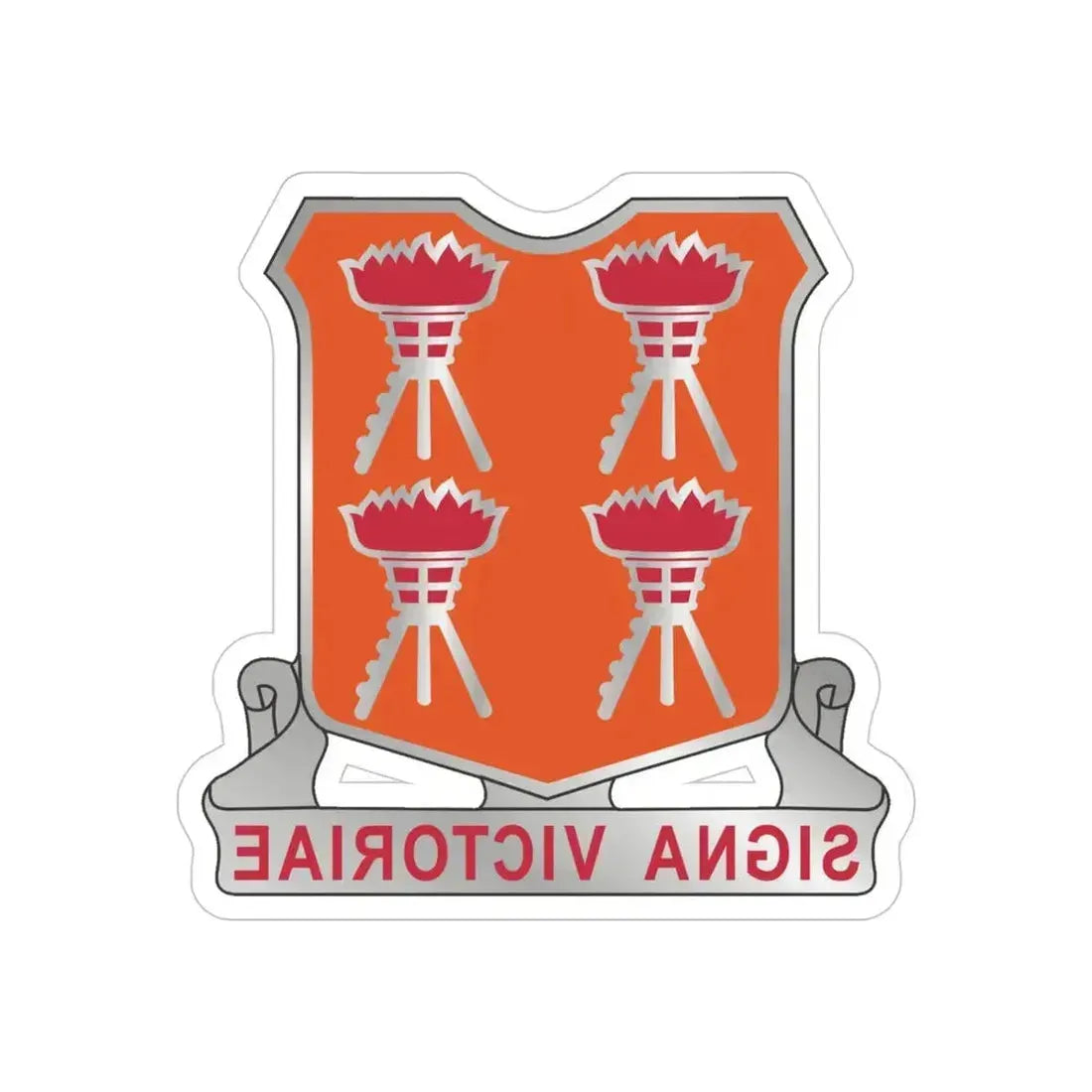 447 Signal Battalion (U.S. Army) REVERSE PRINT Transparent Die-Cut STICKER 4 Inch Die-Cut Transparent - The Sticker Space