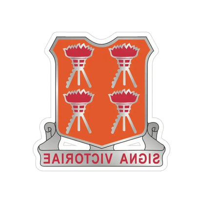 447 Signal Battalion (U.S. Army) REVERSE PRINT Transparent Die-Cut STICKER 4 Inch Die-Cut Transparent - The Sticker Space