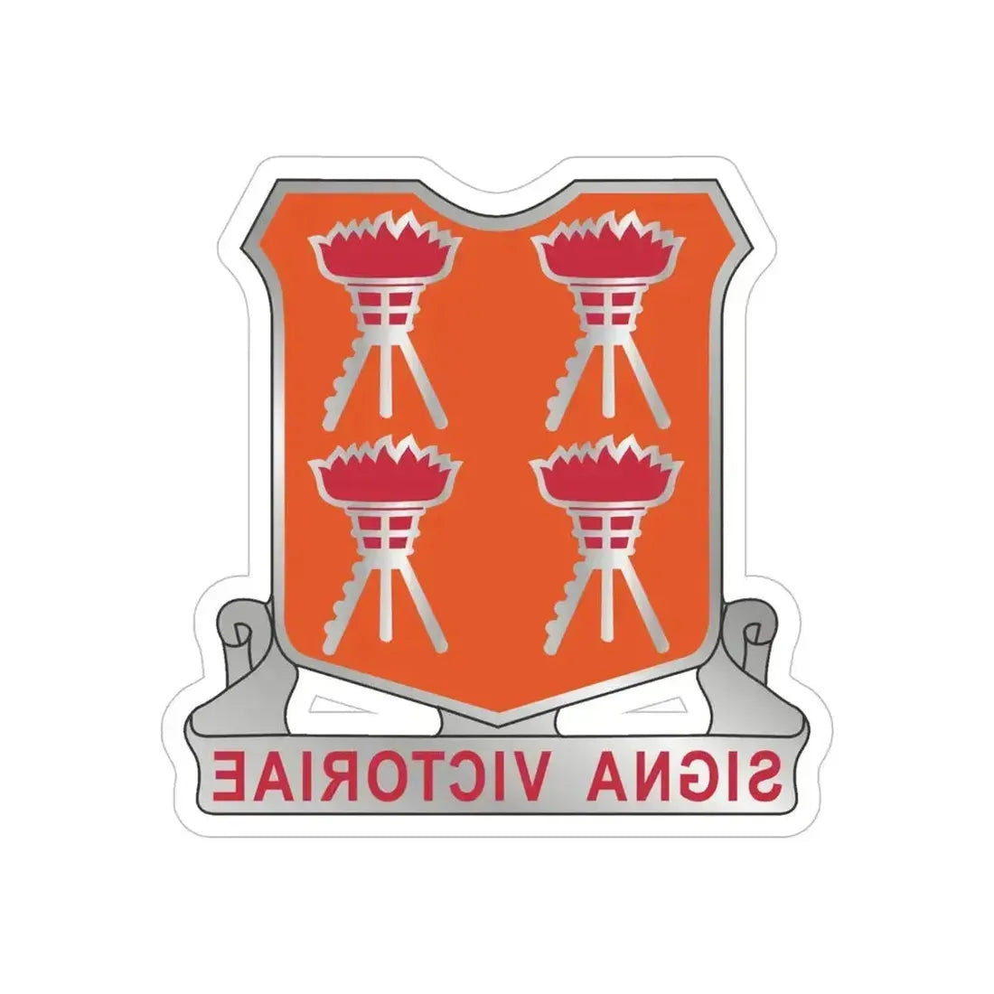 447 Signal Battalion (U.S. Army) REVERSE PRINT Transparent Die-Cut STICKER 6 Inch Die-Cut Transparent - The Sticker Space