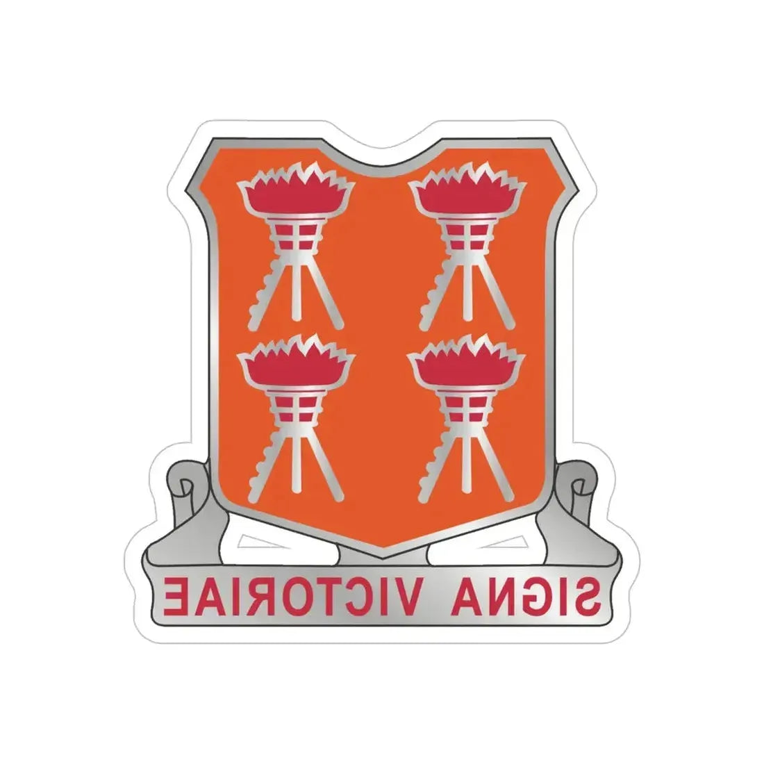 447 Signal Battalion (U.S. Army) REVERSE PRINT Transparent Die-Cut STICKER - The Sticker Space