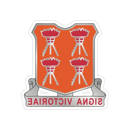 447 Signal Battalion (U.S. Army) REVERSE PRINT Transparent Die-Cut STICKER - The Sticker Space
