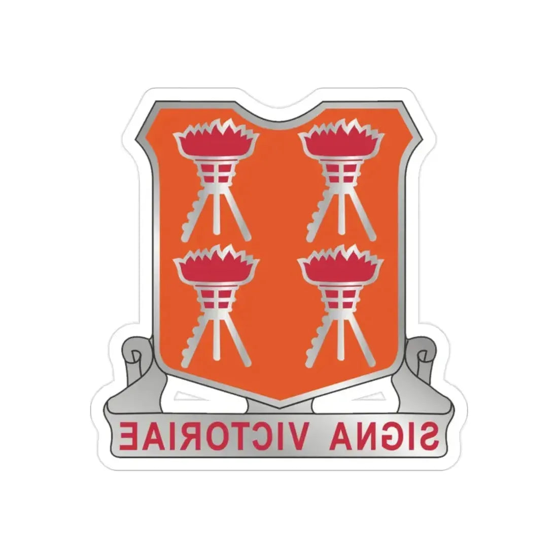 447 Signal Battalion (U.S. Army) REVERSE PRINT Transparent Die-Cut STICKER - The Sticker Space