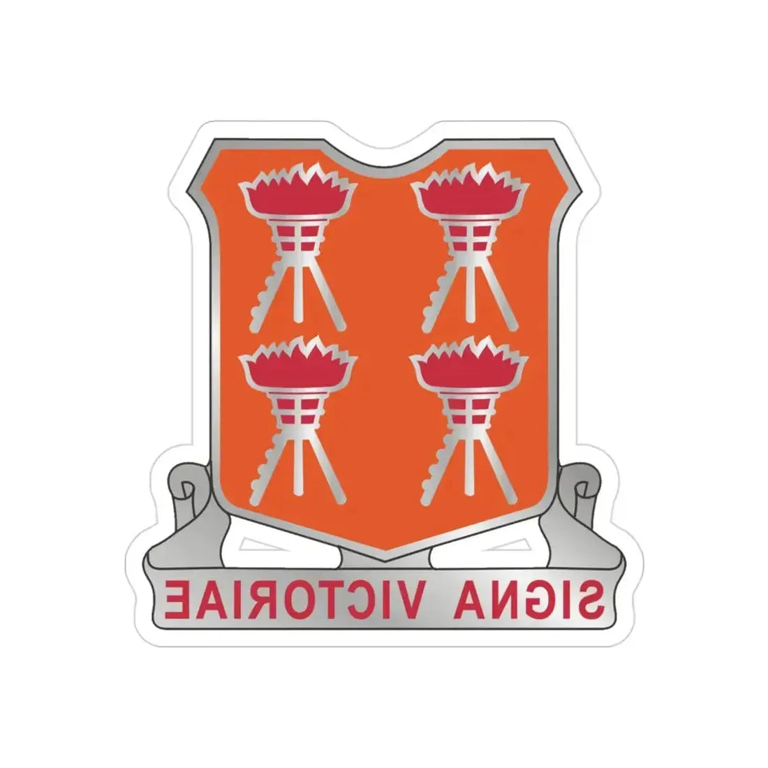 447 Signal Battalion (U.S. Army) REVERSE PRINT Transparent Die-Cut STICKER - The Sticker Space