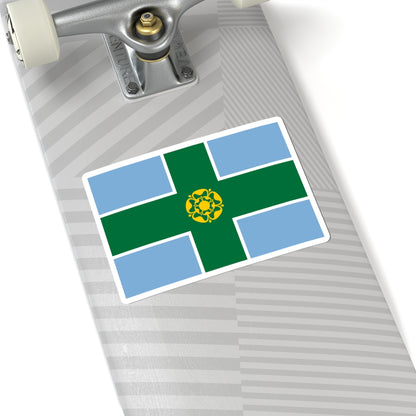 Derbyshire flag (England) STICKER Vinyl Kiss-Cut Decal