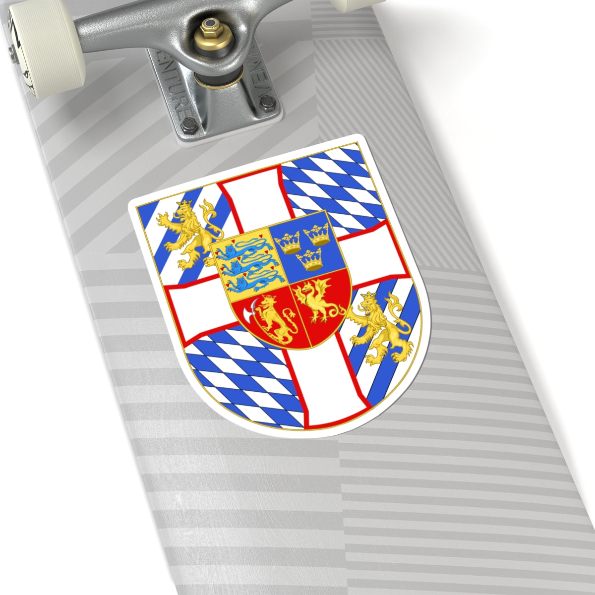 Armoiries de Christophe de Bavière (Denmark) (Coat of Arms) STICKER Vinyl Kiss-Cut Decal