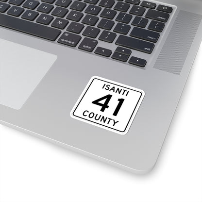 Isanti County 41 MN (Minnesota) (Road Sign) STICKER Vinyl Kiss-Cut Decal