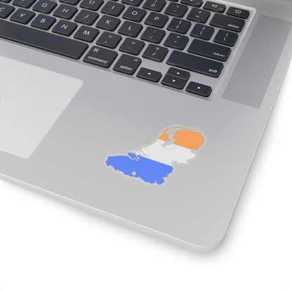 Flag-map of the Greater Netherlands (Belgium) STICKER Vinyl Kiss-Cut Decal
