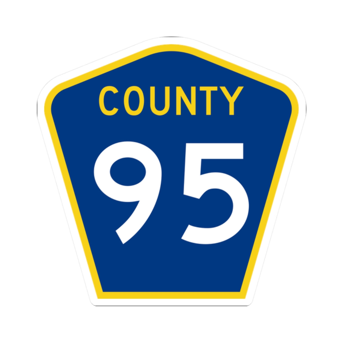 County 95 MN (Minnesota) (Road Sign) STICKER Vinyl Kiss-Cut Decal