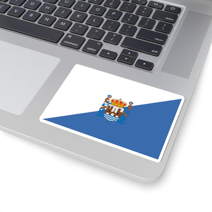 Flag Pontevedra Province (Spain) STICKER Vinyl Kiss-Cut Decal