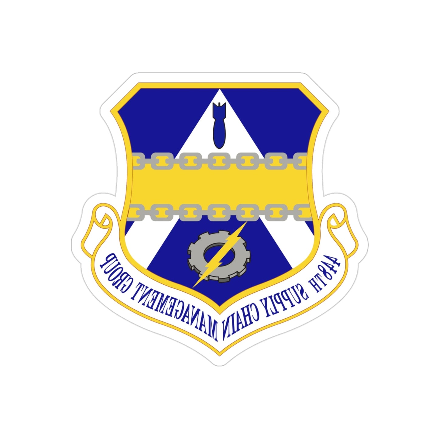 448th Supply Chain Management Group (U.S. Air Force) REVERSE PRINT Transparent STICKER-3 Inch-The Sticker Space