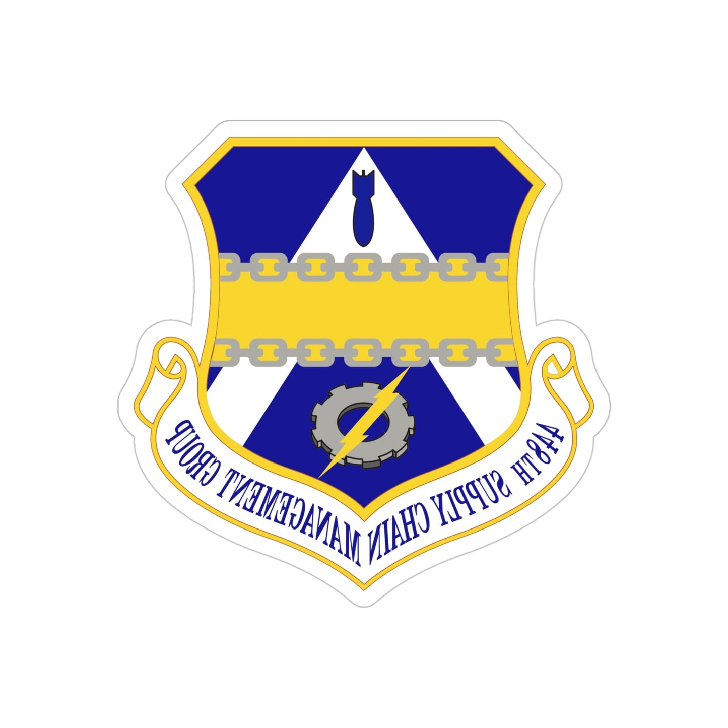 448th Supply Chain Management Group (U.S. Air Force) REVERSE PRINT Transparent STICKER-4 Inch-The Sticker Space