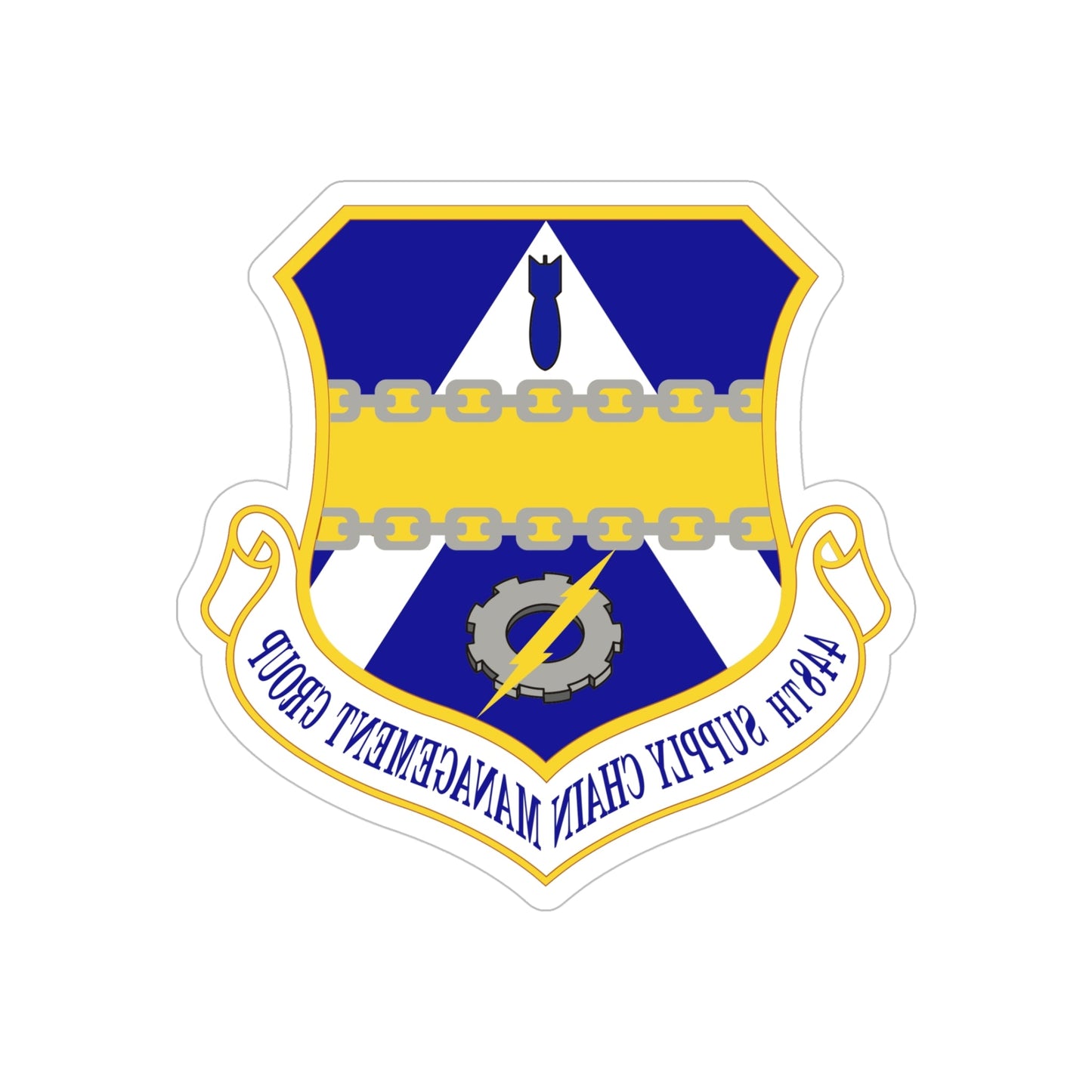 448th Supply Chain Management Group (U.S. Air Force) REVERSE PRINT Transparent STICKER-5 Inch-The Sticker Space