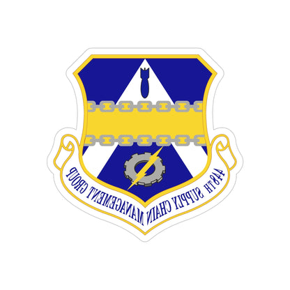 448th Supply Chain Management Group (U.S. Air Force) REVERSE PRINT Transparent STICKER-6" × 6"-The Sticker Space