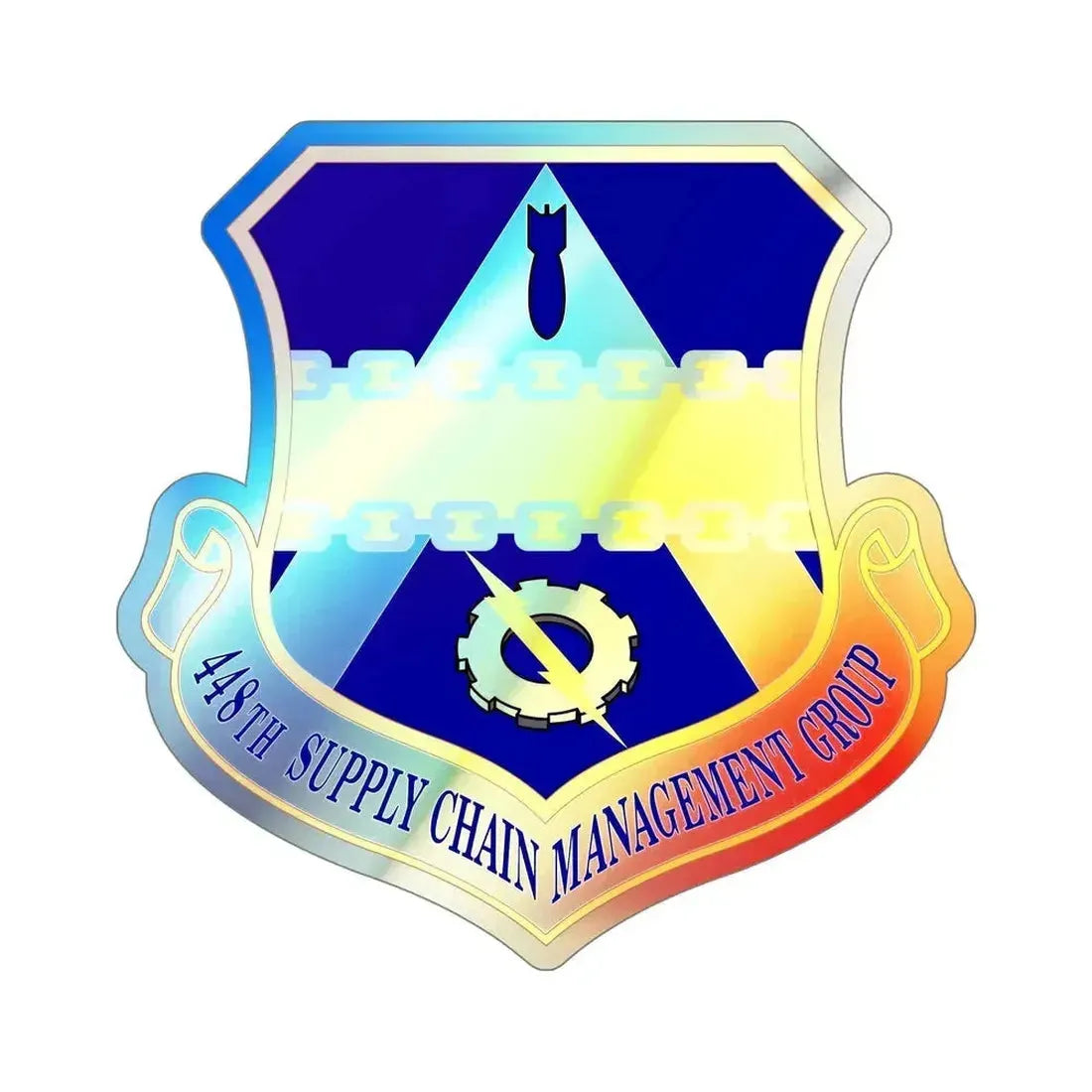448th Supply Chain Management Group (U.S. Air Force) Holographic STICKER Die-Cut Vinyl Decal 6 Inch - The Sticker Space
