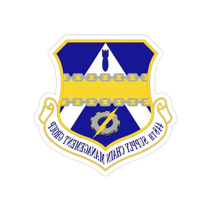 448th Supply Chain Management Group (U.S. Air Force) REVERSE PRINT Transparent Die-Cut STICKER - The Sticker Space