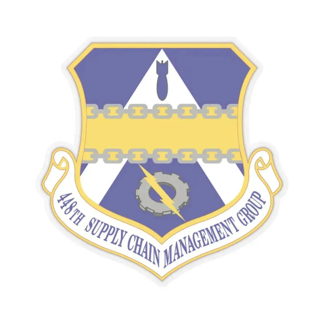 448th Supply Chain Management Group (U.S. Air Force) STICKER Vinyl Kiss-Cut Decal 2 Inch Transparent - The Sticker Space