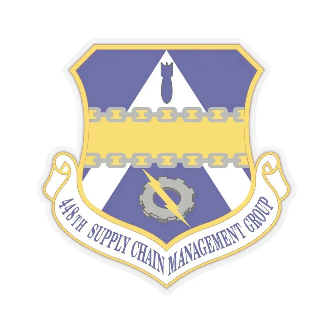 448th Supply Chain Management Group (U.S. Air Force) STICKER Vinyl Kiss-Cut Decal 4 Inch Transparent - The Sticker Space