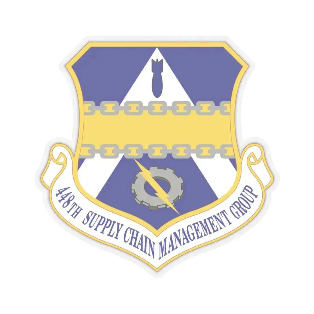 448th Supply Chain Management Group (U.S. Air Force) STICKER Vinyl Kiss-Cut Decal 6 Inch Transparent - The Sticker Space