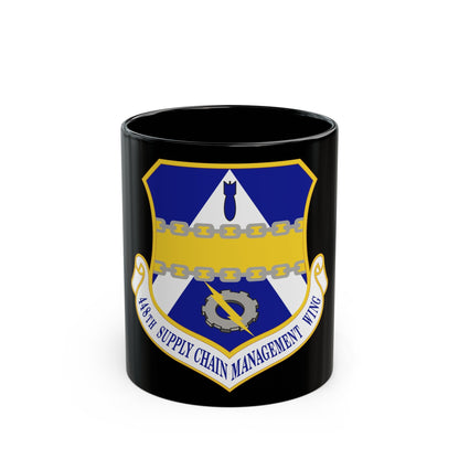 448th Supply Chain Managment Wing (U.S. Air Force) Black Coffee Mug-11oz-The Sticker Space